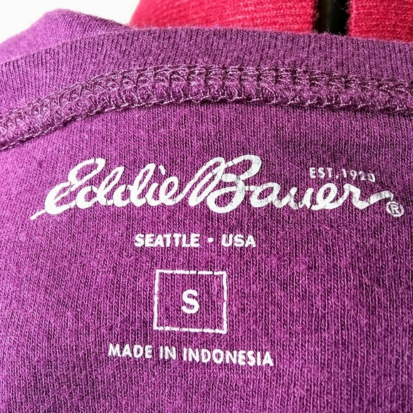 Eddie Bauer Small Purple Ruffle Long Sleeve Shirt - Picture 10 of 11